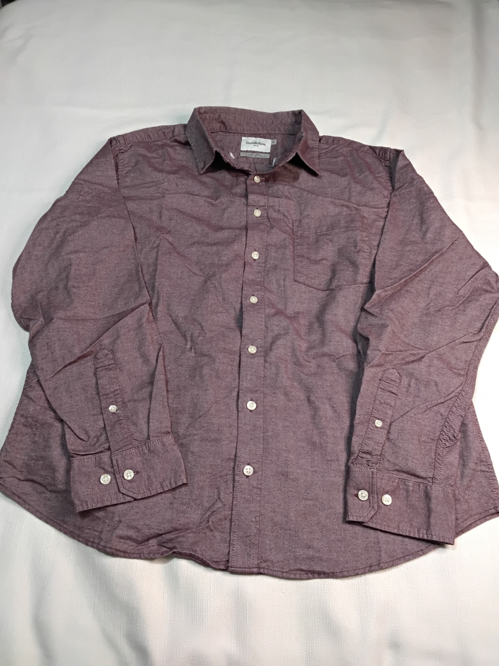 Goodfellow & Co Slim Northrop Men's Red Long-Sleeve Button-Down Shirt Sz XL.